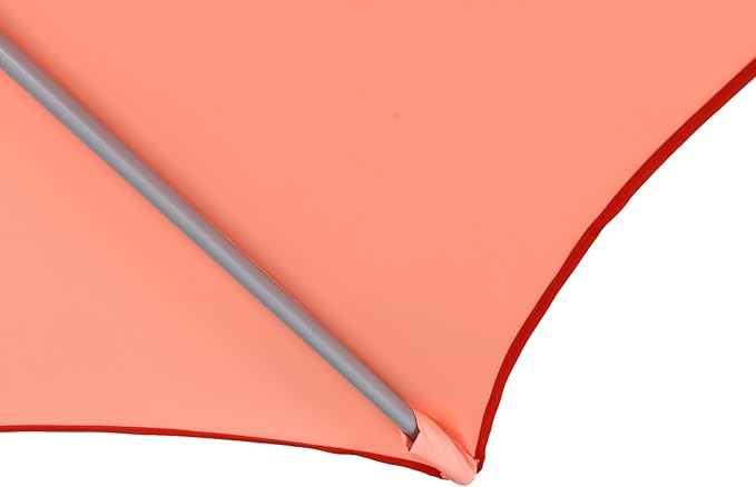 Tempera Patio Umbrellas Arc Edge Outdoor Table Market Umbrellas with Crank & Pust Button Tilt|Auto-Tilt, 8 Steel Ribs, High Color-Fastness Canopy