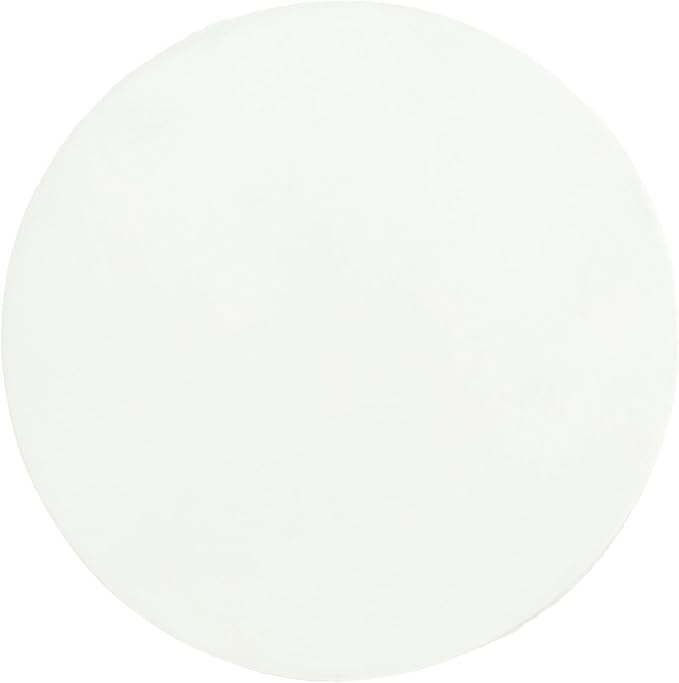 18" Outdoor Round Side Table, Antique White Concrete-Look Accent Table, Lightweight MGO Material, Weather-Resistant Garden Stool for Patio & Living Room, No Assembly Required