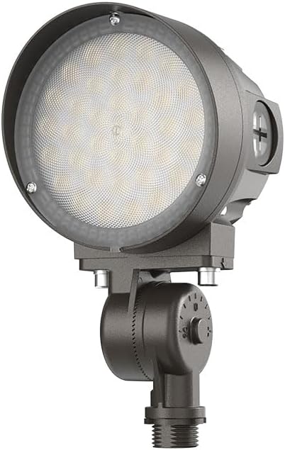 Lithonia Lighting 36-in-1 OLB LED Floodlight Outdoor Light Fixture, Waterproof LED Outdoor Lights, Adjustable Brightness, Warm/Cool/Daylight Options, Switchable Beam Spread, Dusk to Dawn Sensor