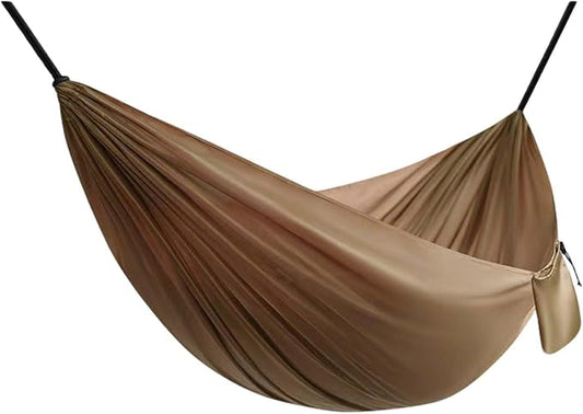 Foldable Portable Hammock for Travel and Outdoor Activities, Breathable Fabric Hanging Hammock with Adjustable Rope, Perfect for Camping, Garden, Patio, Beach Or Hiking Trips