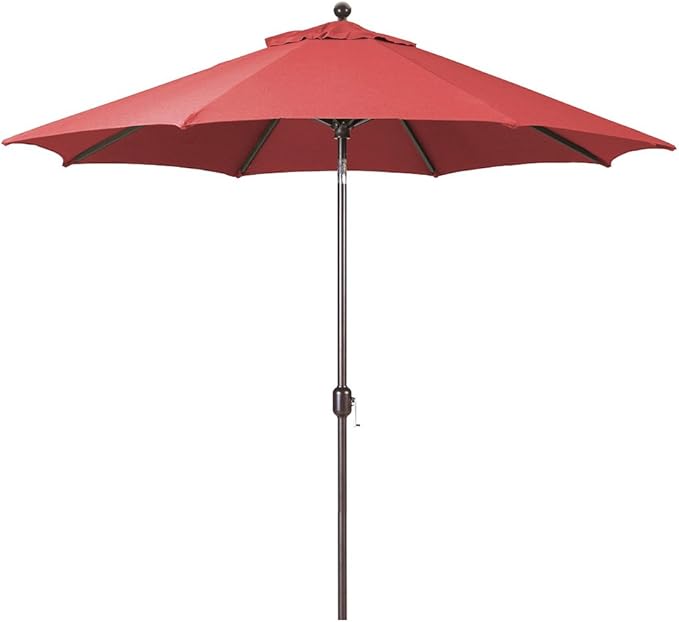 9-Foot Galtech (Model 737) Deluxe Auto-Tilt Umbrella with Antique Bronze Frame and Sunbrella Fabric Henna (Includes Extended Frame Warrantee)
