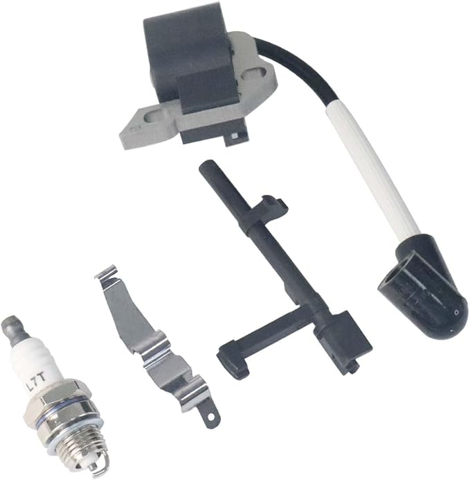 MS170 180 ignition coil flywheel, insulation pad high-voltage cap, suitable for 017 018 MS170 MS180 chainsaw, part number 1130-400-1201 GFJZN (Ignition coil set A)