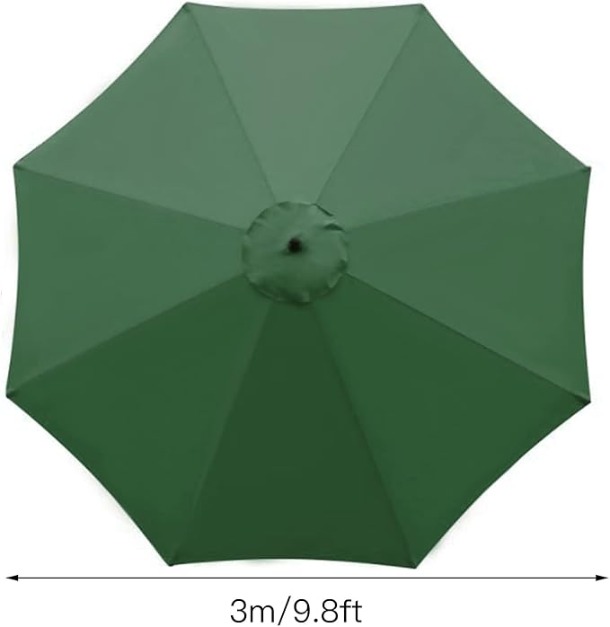 Flueyer 10Ft 8 Ribs Patio Umbrella Replacement Canopy Double-Layer Offset Cantilever Hanging Patio Umbrella Market Umbrella for Outdoor Umbrella(CANOPY ONLY)