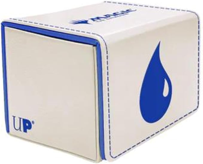 Ultra Pro - Mana 8 Alcove Edge Deck Box - Island for Magic: The Gathering, Store & Protect up to 100 Standard Size MTG Cards, Great for Commander Deck, Side Loading Deck Box, Premium Leatherette