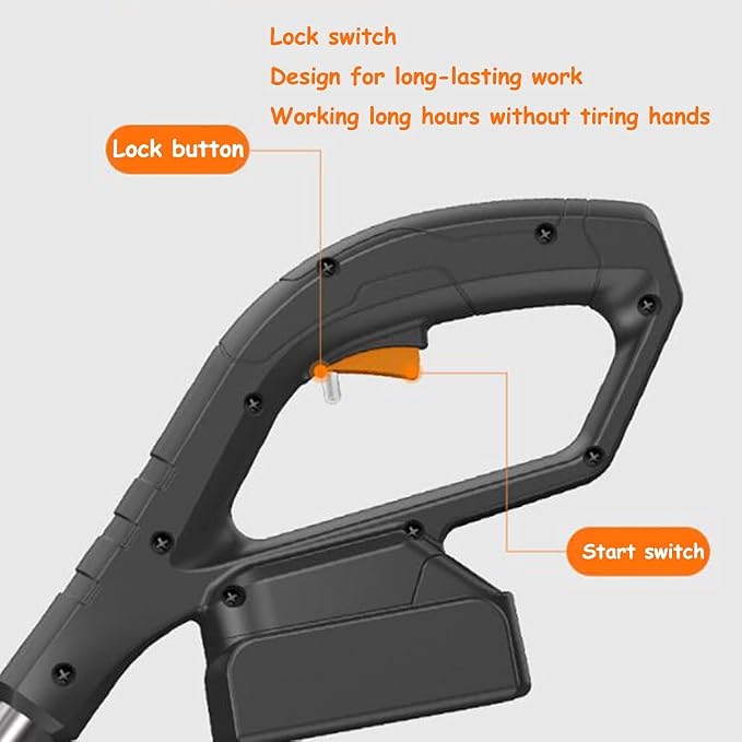 Lawn Mowers Electric Lawn Mower High-Power Household Lithium Battery Lawn Mower Small Multi-Function Rechargeable Lawn Mower for Garden Orchard