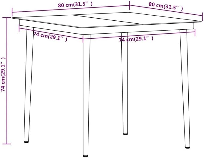 Afuera Living 5-Piece Modern Patio Dining Set, Powder-Coated Steel, Glass, PVC Hollow Rattan, Black Finish, Square Table and 4 Chairs, Water-Resistant, Comfortable Seating, Outdoor Garden or Terrace