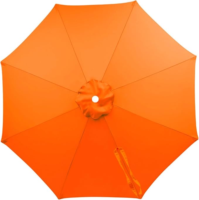Patio Umbrella Replacement Canopy 6.6ft 7ft 8.2ft 9.2ft 9.8ft for 6/8 Ribs, Market Umbrella Top Cover, UV Protective Waterproof Polyester Fabric, Canopy Only