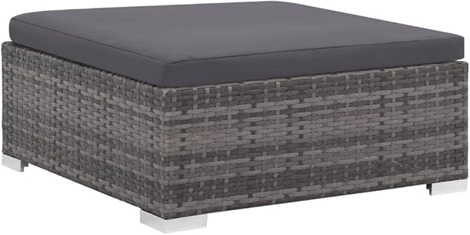 Patio Lounge Set with Cushions,Outdoor Furniture,Outdoor Furniture Sets,Patio Conversation Sets,for Garden,Deck,Backyard,6 Piece Poly Rattan Gray