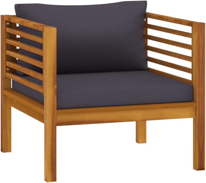 Patio Lounge Set with Cushion,Patio Furniture Sets,Patio Conversation Sets,Outdoor Furniture Sets,for Garden,Backyard,Outdoor,5 Piece Solid Acacia Wood