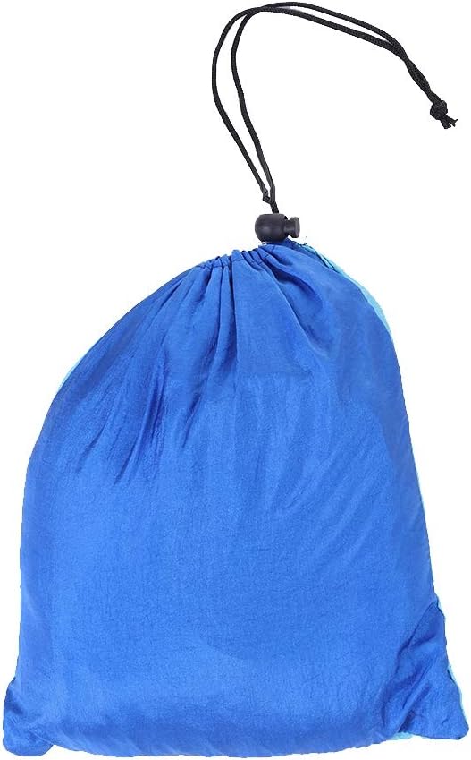 Portable Camping Travel Single Hammock, Lightweight Hanging Bed with Tree Straps, Durable Nylon Hammock for Outdoor Backpacking and Hiking, Holds up to 300kg (Trees with Sky Blue Accents)