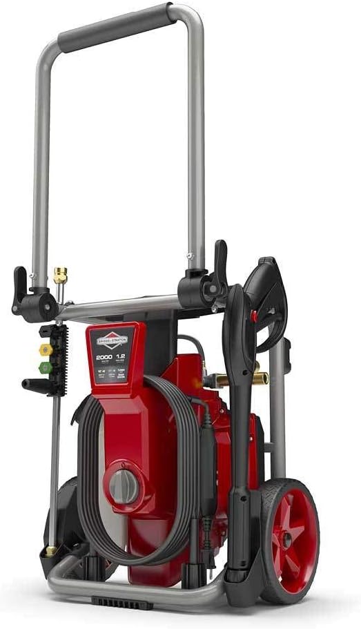 Briggs & Stratton 020681 2000 PSI, 1.2Gpm Electric Pressure Washer, 2000 PSI, 1.2 GPM, Red/Gray/Titanium