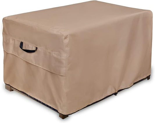 ULTCOVER Patio Deck Box Storage Bench Cover - Waterproof Outdoor Rectangular Fire Pit Table Covers 64 x 30 inch