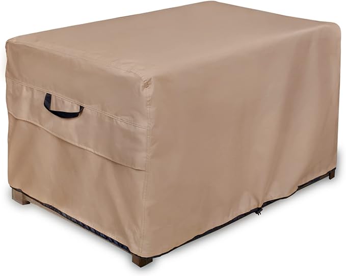 ULTCOVER Patio Deck Box Storage Bench Cover - Waterproof Outdoor Rectangular Fire Pit Table Covers 44 x 28 inch