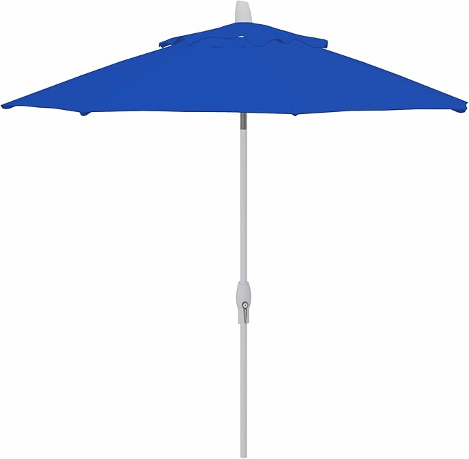 Treasure Garden 9ft Patio Umbrella – Outdoor Furniture Market Umbrella – Deluxe Auto-Tilt – White Aluminum Frame (O’bravia, Cobalt)