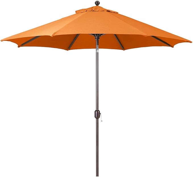 Galtech Premium 9 FT Market Umbrella, Octagon Patio Shade with Auto Tilt, Powder Coated Aluminum, Sunbrella Fabric, Outdoor Living (9-FT Antique Bronze Frame Sunbrella: Tuscan)