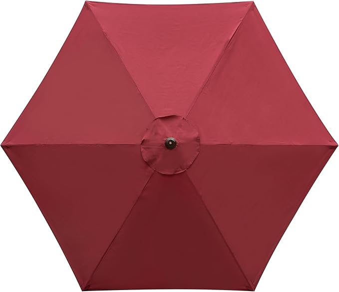 9 Feet Patio Umbrella Replacement Canopy for 6 Ribs, Market Umbrella Top, Yard Table Umbrella Top Cover,Universal Strong and Thick Umbrella Canopy,Canopy Only