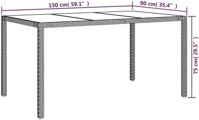Afuera Living Patio Dining Set, 5-Piece, Powder-Coated Steel Frame, White/Black Finish, Tempered Glass Table, Weather-Resistant Poly Rattan Chairs, Modern Outdoor Furniture for Garden, Balcony,