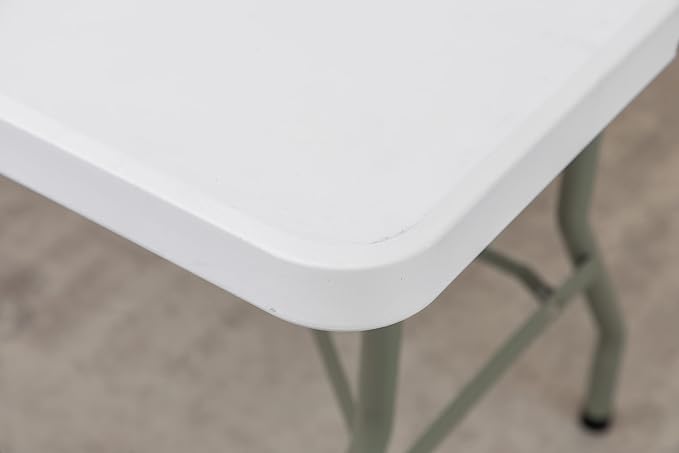 BTEXPERT Set of 5, Event Folding Utility Table 6 Foot 72"x 29.5" Heavy Duty Portable Indoor Outdoor Picnic Camping Office Home Party Wedding Tailgating White