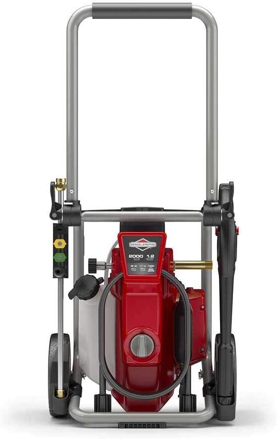 Briggs & Stratton 020681 2000 PSI, 1.2Gpm Electric Pressure Washer, 2000 PSI, 1.2 GPM, Red/Gray/Titanium