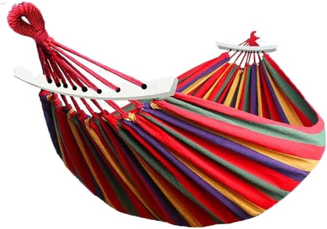 NOBRIM Camping Hammock Thickened Fabric Canvas Hammocks Travel Swing Hanging Bed with Bag Hammock for Travel Camping Camping Accessories