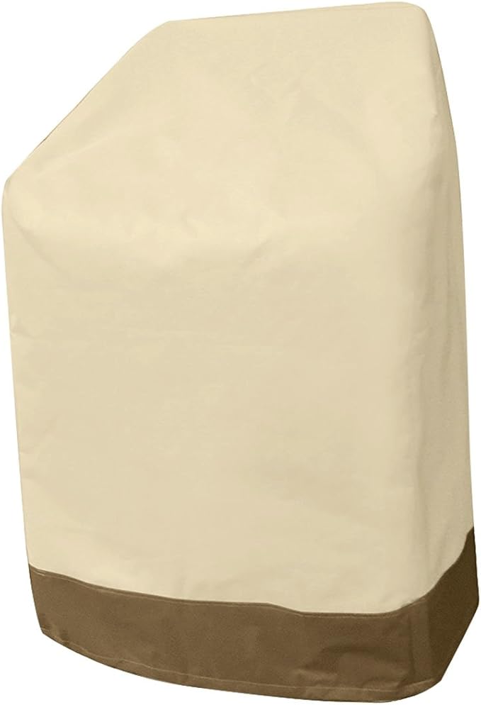 Rutile Patio Stackable Chair Cover Outdoor Furniture Covers Waterproof Fits up to 28''W x D37''D x 45''H, Outdoor Stacking Chair Covers
