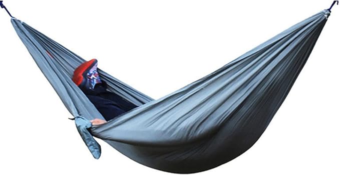 NOBRIM Parachute Portable Hammock Lightweight Camping Hammock Double Nylon Hammock with 2 Tree Straps Swing for Backpacking Outdoor