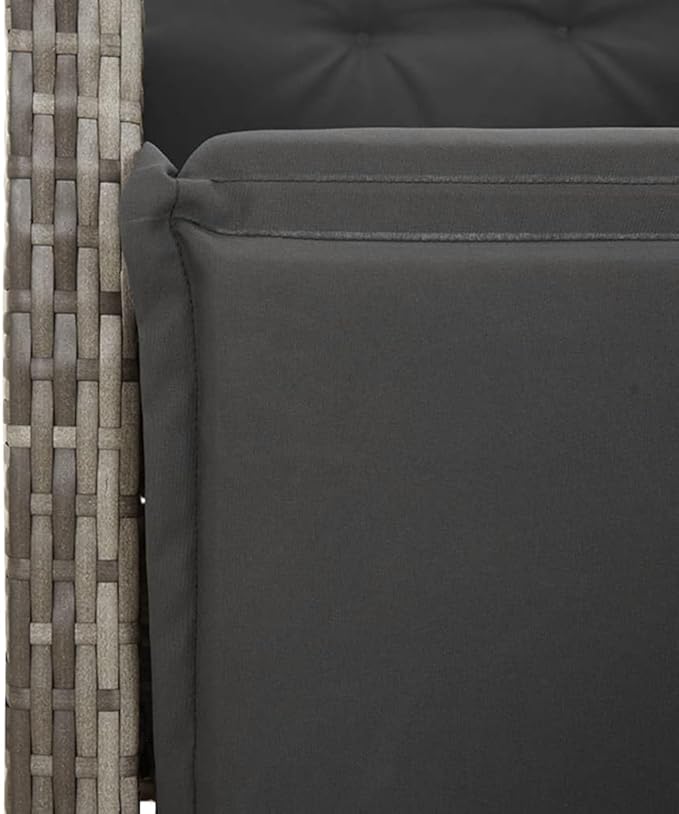 Patio Furniture Sets,Outdoor loveseat,Patio Conversation Sets,5 Piece Patio Dining Set with Cushions Gray Poly RattanSuitable for Patio, Garden, Gazebo Low
