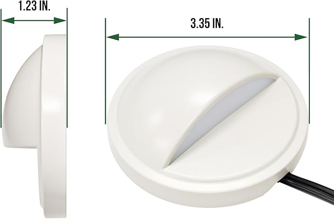 GKOLED Landscape Deck Light, Low Voltage 12V AC/DC Outdoor Patio Lighting, LED 2W Step Light, Die-Casting Aluminium with Matte White Powder Appearance, 6 Pack