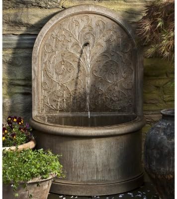 Campania International FT-171-AS Corsini Wall Fountain, Alpine Stone Finish