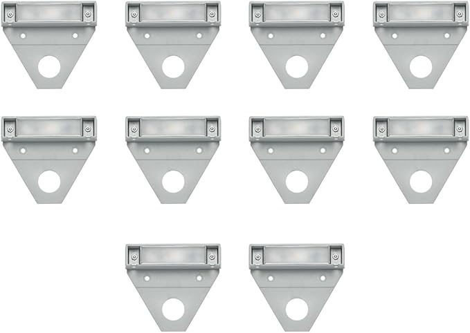 Hinkley Nuvi Small Deck Sconce 10-Pack - Vinyl Alloy, Composite Polycarbonate Lens, Integrated LED, Horizontal Illumination - Titanium Finish