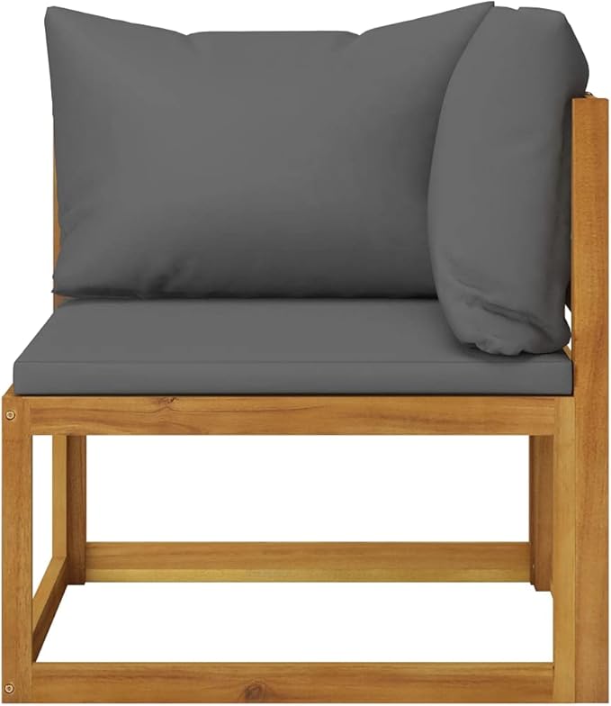 Patio Lounge Set with Cushion,Outdoor Patio Furniture,Outdoor Chat Conversation Set,Garden Furniture Sets,for Patio,Backyard,Garden,Outdoor,6 Piece Solid Acacia Wood
