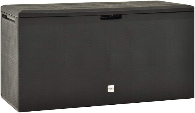 Garden Storage Box Indoor/Outdoor Storage Container and Gardening Tools - Store Items on Patio, Garage, Yard. Anthracite 44.9"x18.5"x23.6"