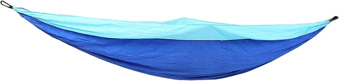Camping Hammock for 2 Person, Portable Parachute Nylon Hammock, Double Lightweight Backpacking Hammock with Mountaineering Buckles, 300 x 200 cm for Outdoor Camping (Blue Sky and Blue)