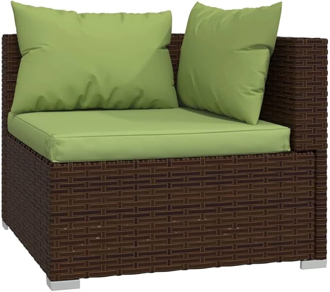 11 Piece Patio Lounge Set with Cushion, Furniture Conversation Sets Outdoor Patio Sectional Patio Lounge Set Piece Patio Set s Brown Poly Rattan