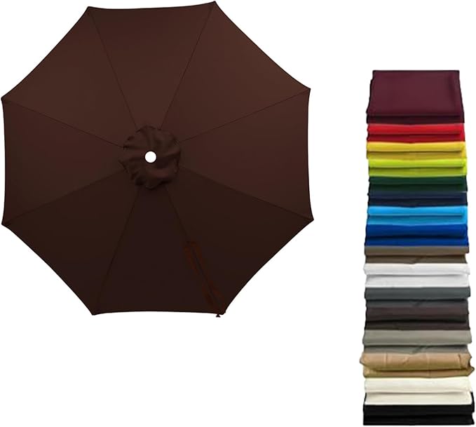 11ft Umbrella Replacement Canopy, Patio 8 Ribs Sun Umberlla Cover UV 50+ Protection Waterproof Cantilever for Garden, Backyard, Pool