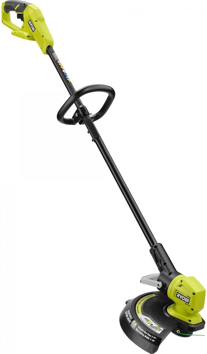 RYOBI 18V ONE+ 13"" String Grass Trimmer/Edger Kit with Battery (Renwed), GREEN