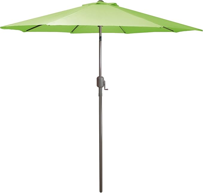 Northlight 9ft Outdoor Patio Market Umbrella with Hand Crank and Tilt, Lime Green