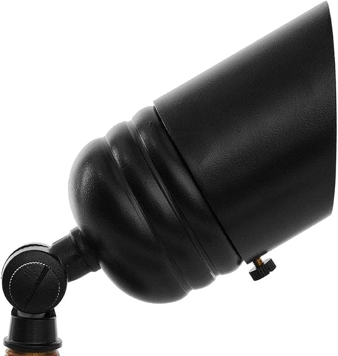 VOLT 20-Pack 12V Fat Boy Outdoor Spotlight (Black) & 5W 2700K MR16 LED Bulb | Solid Brass with Durable Powder Coating, 400 Lumens of Warm White Light, Ideal for Yard, Garden, Trees & House