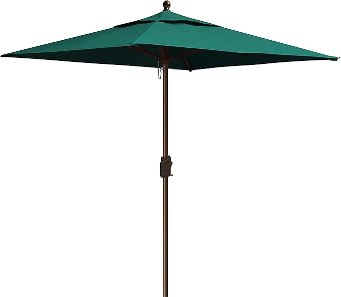 EliteShade USA 10-Year-Non-Fading 6x6Ft Square Market Patio Umbrella, UPF 50+ UV Protection Performance Sun Umbrella, Heavy Duty Commercial Grade Outdoor Table Umbrella with Crank, Windproof Vented Top for Garden, Pool, Deck and Outdoor Playsets, Fores...