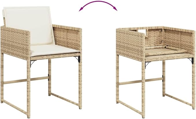 13-Piece Outdoor Dining Set Beige PE Rattan Patio Furniture Set Modern Elegance for Garden and Patio