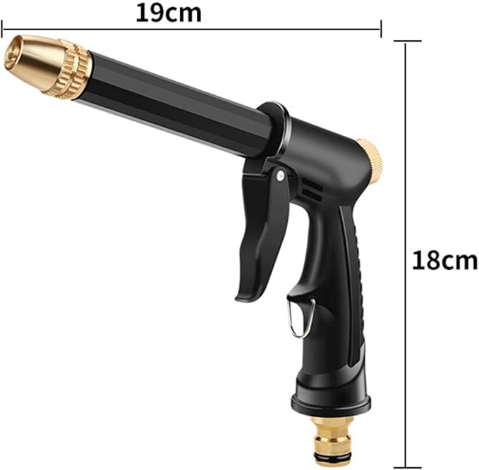 High Pressure Sprayer for Car Wash & Patio Cleaning, Easy Outdoor Watering Tool for Homeowners (AA+10 m Hose)