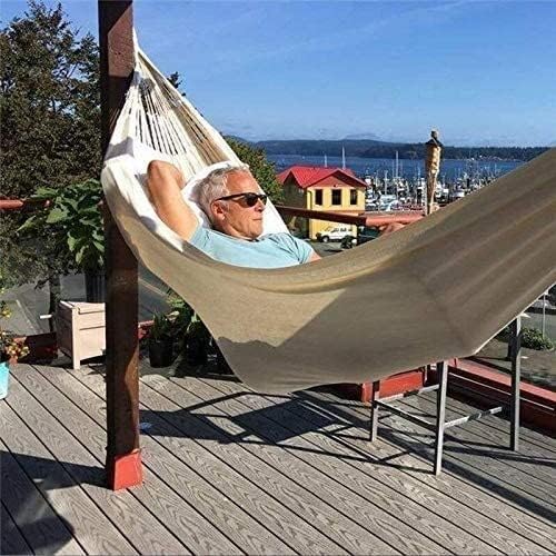 Camping Hammock Bed Camping Hammock Double Outdoor Rollover Prevention Camping Canvas Fabric Hanging Swing for Patio Hiking Hammock Swing