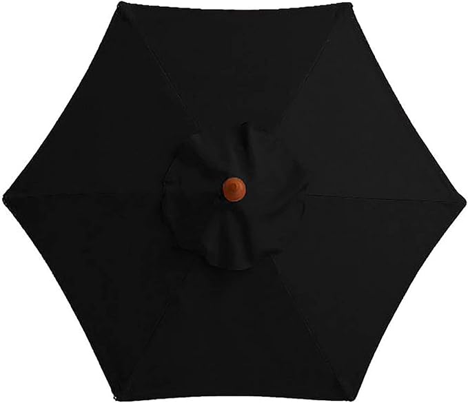 IUIBMI 10Ft Patio Umbrella Replacement Canopy 6 Ribs, Outdoor Umbrella Canopy with 6 Ribs Table Market Yard Umbrella Replacement Top Cover for Backyard Garden Beach (Canopy Only)