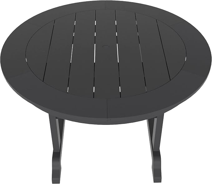 HDPE Laguna 47" Round Dining Table,Gray