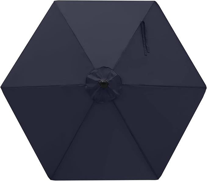 MASTERCANOPY Patio Umbrella 7.5 ft Replacement Canopy for 6 Ribs-Navy Blue Canopy Only