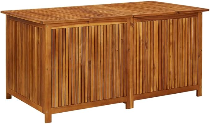 Gardening Supplies patio storage box Deck boxes Patio Storage Box 59.1"x31.5"x29.5" Solid Acacia Wood