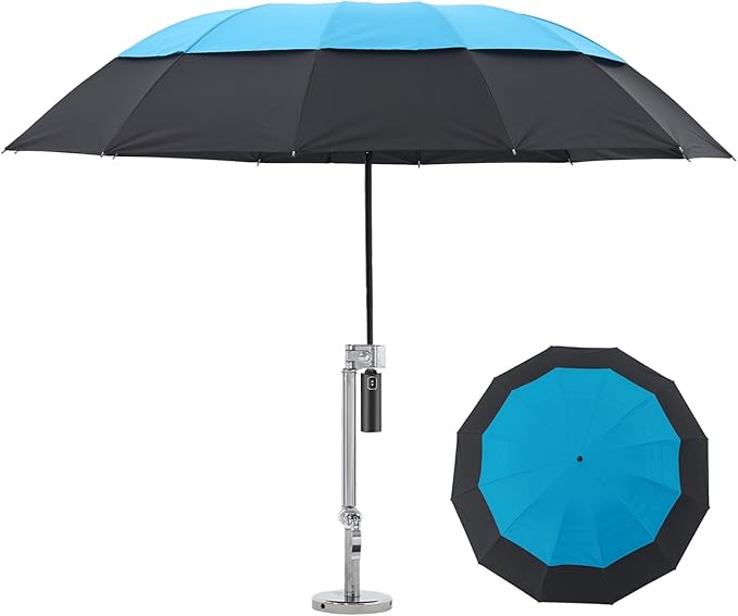 Magnetic Umbrella with Base Kit, Folding HVAC Umbrella with Magnetic Base & Clamp, Stay Cool and Dry for Rooftop & Construction