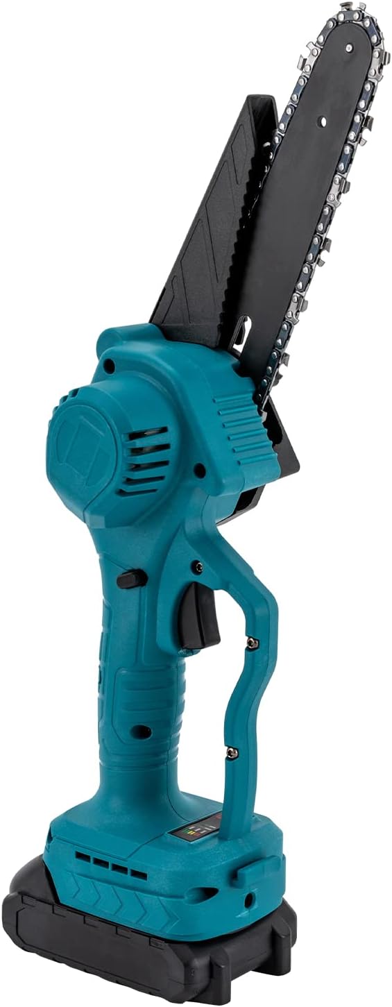 2-in-1 Mini Chainsaw Cordless Pole Saw, Cordless Mini Chainsaw Battery Powered with 2 Batteries,Electric Small Chainsaw with Extension Rod, Multifunctional Chainsaw for Wood Cutting, Trimming