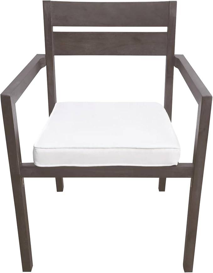 SOFTSEA 7 Pieces Wood Patio Dining Set, Acacia Wood Outdoor Dining Set for 6, Gray