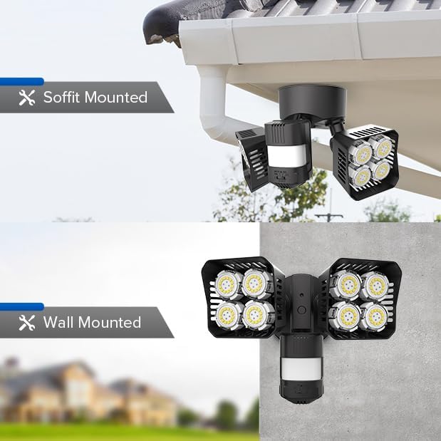 SANSI 36W 3600LM LED Motion Sensor Outdoor Light, 50,000 Hrs Lifespan Security Light, 350W Equiv 5000K Dusk to Dawn IP65 Flood Light, Super Bright for Backyard, Bright Series Black Motion Sensor Light
